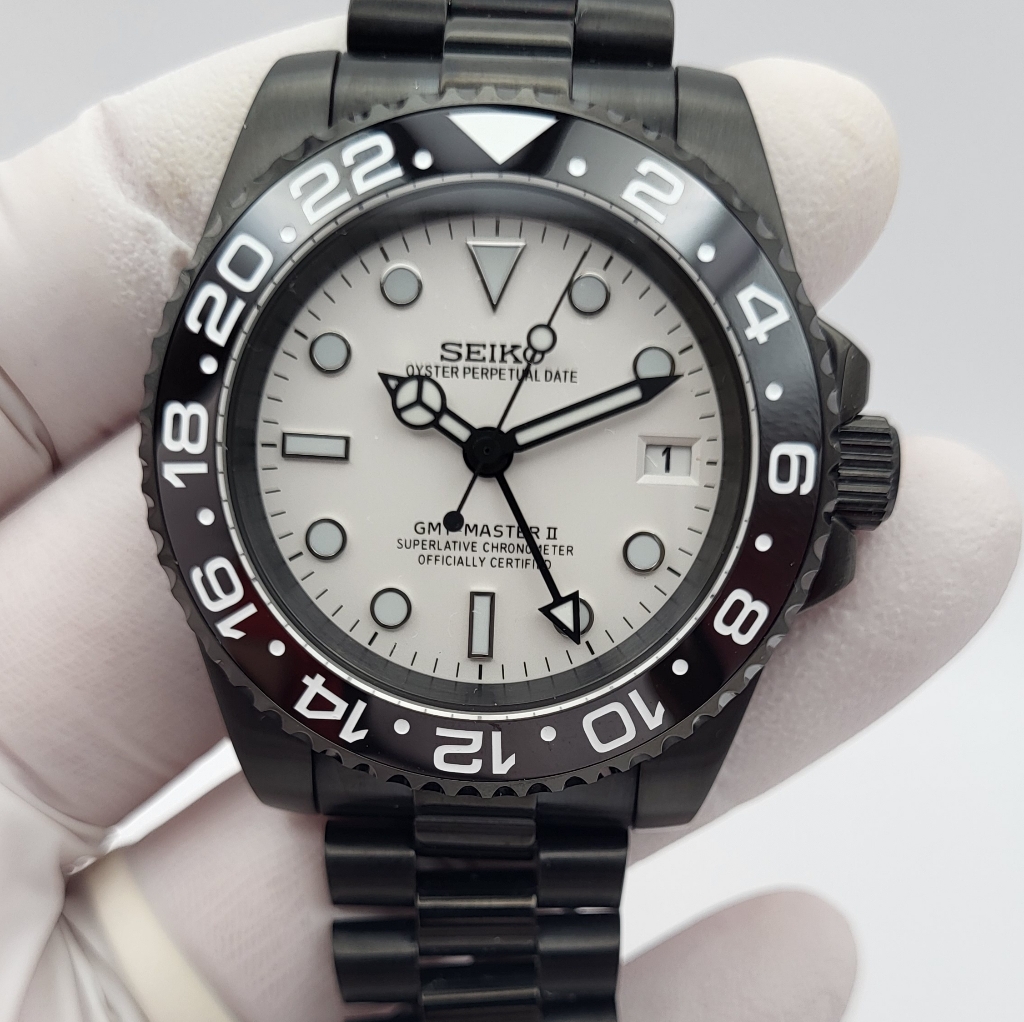 New 40mm Seikomod Gmt Automatic Watch